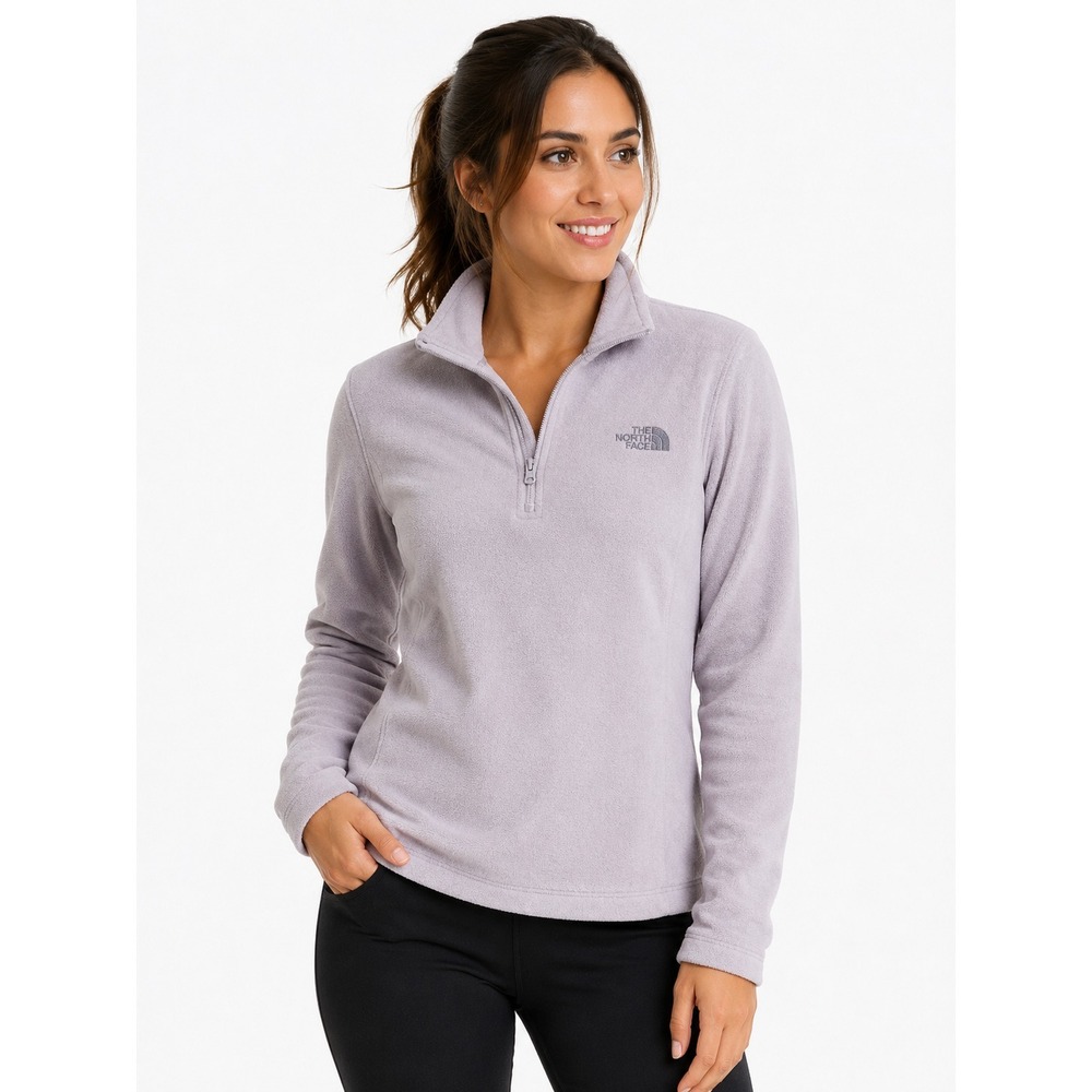 The North Face Women's Sweater Size M  1/4 Zip Pullover Mocha Color